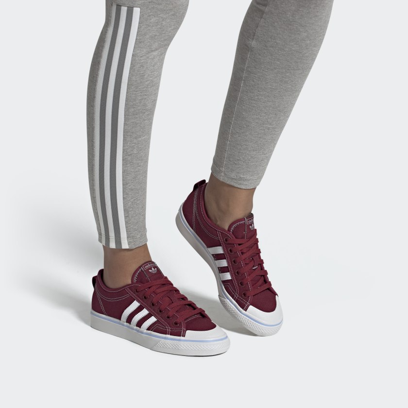Sizing adidas originals NIZZA 低筒 板鞋 女款 紅白