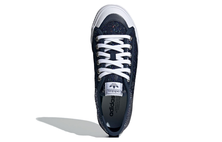 Shop adidas originals NIZZA Low 復古休閒 低筒 板鞋 女款 藍色
