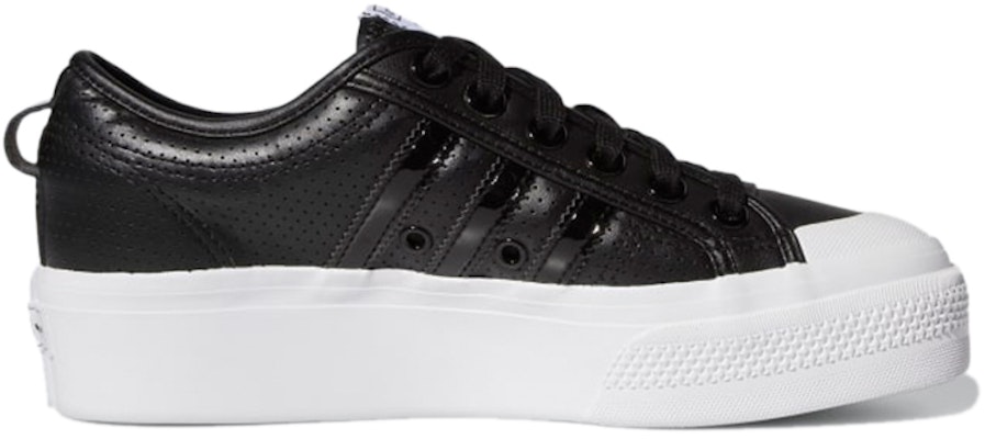 (W) adidas Originals Nizza Platform 'Hitam Putih' FX9181 Order (W) adidas Originals Nizza Platform 'Hitam Putih' FX9181