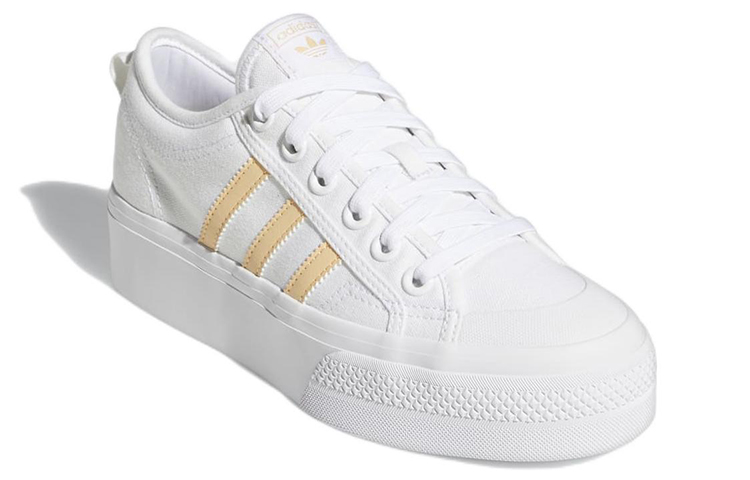 (W) adidas Originals Nizza Platform 'White Yellow' 圖 3