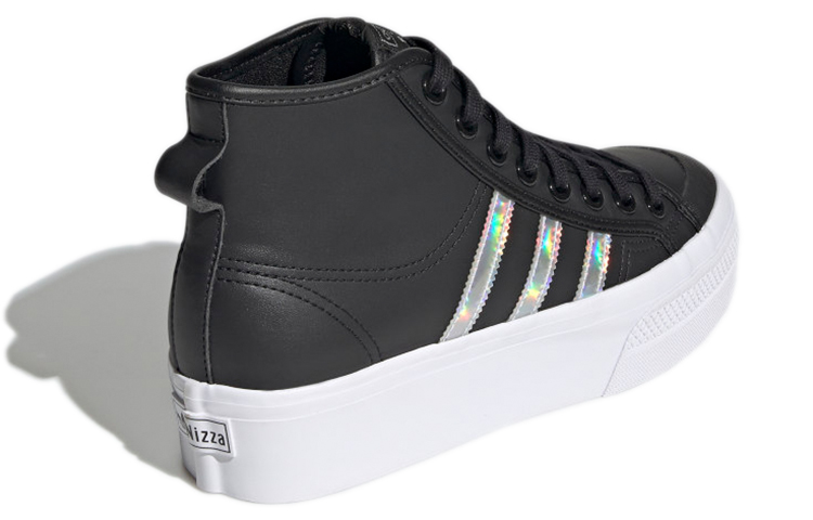 Shop adidas originals Nizza 平台中筒 柔軟耐磨滑板鞋 女款 黑色