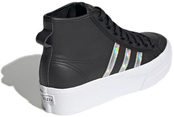 adidas originals Nizza 平台中筒 柔軟耐磨滑板鞋 女款 黑色 Shop adidas originals Nizza 平台中筒 柔軟耐磨滑板鞋 女款 黑色