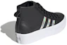Shop adidas originals Nizza 平台中筒 柔軟耐磨滑板鞋 女款 黑色