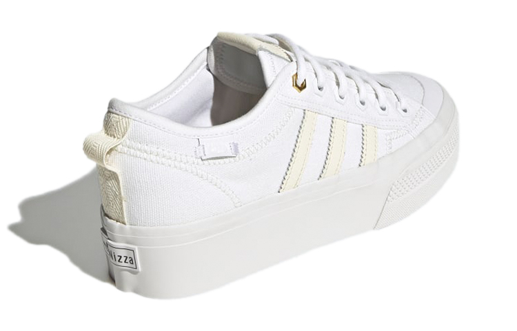 Shop adidas originals Nizza 平台中筒 防滑增高 休閒板鞋 女款 雲白色