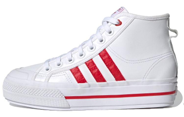 (Women) adidas originals Nizza Platform Mid 'White Red' H02971