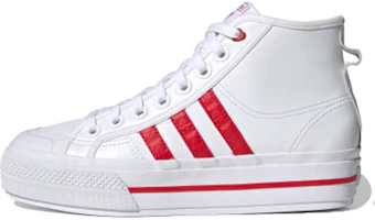 (Women) adidas originals Nizza Platform Mid 'White Red' H02971 (Women) adidas originals Nizza Platform Mid 'White Red' H02971