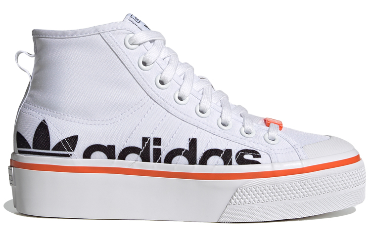 Order (W) 아디다스 오리지널 니짜 플랫폼 미드 '화이트 블랙 오렌지' S42601