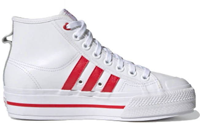 adidas originals Nizza Platform Mid 女款 白紅 Order adidas originals Nizza Platform Mid 女款 白紅