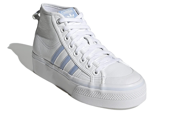 Lookbook adidas originals Nizza Platform Mid 中筒增高厚底板鞋 女款 白色