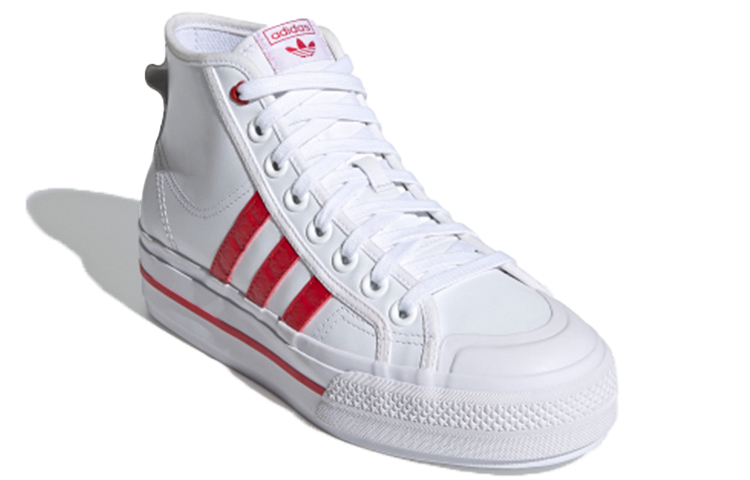 Lookbook (W) アディダス オリジナルス ニッツァ プラットフォーム MID 白×赤 H02971