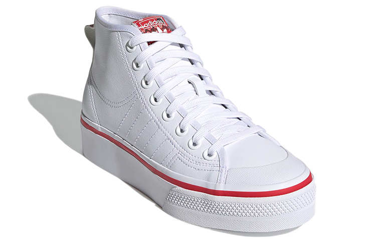 Lookbook adidas originals Nizza Platform Mid 女款經典白