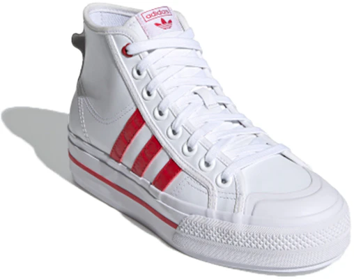 adidas originals Nizza Platform Mid 女款 白紅 Lookbook adidas originals Nizza Platform Mid 女款 白紅