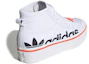 Shop adidas originals NIZZA 平台高筒 板鞋 女款 白黑橙