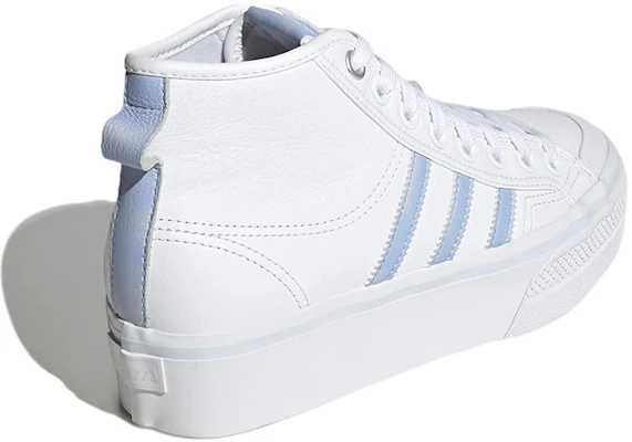 adidas originals Nizza Platform Mid 中筒增高厚底板鞋 女款 白色 Shop adidas originals Nizza Platform Mid 中筒增高厚底板鞋 女款 白色