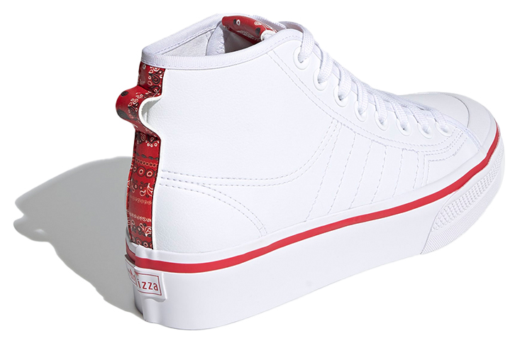 Shop adidas originals Nizza Platform Mid 女款經典白