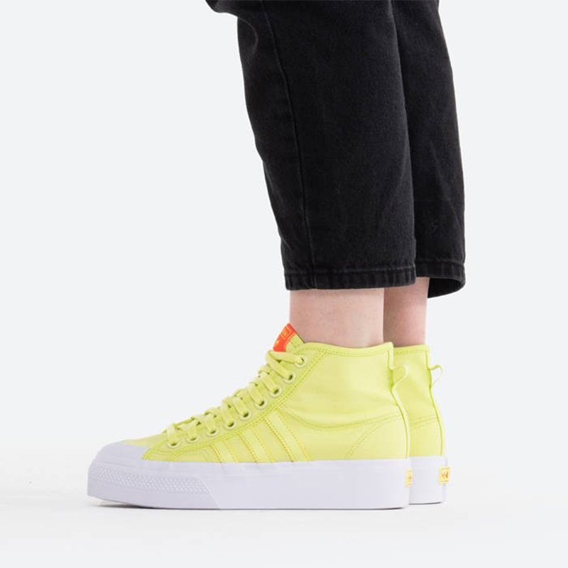 Sizing (W) 아디다스 오리지널 니짜 플랫폼 미드 '옐로우' FY7580