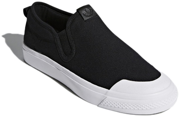 (Women) adidas originals Nizza Slipon 'Black White' CQ3104 Lookbook (Women) adidas originals Nizza Slipon 'Black White' CQ3104