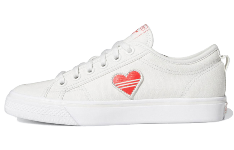 (W) adidas originals Nizza Trefoil 'White Red'