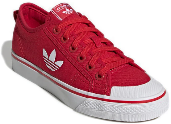 (W) adidas Originals Nizza Trefoil ''Rouge Blanc'' EF2037 Lookbook (W) adidas Originals Nizza Trefoil ''Rouge Blanc'' EF2037