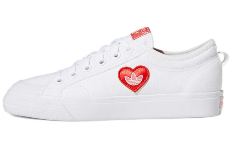 (W) adidas originals Nizza Trefoil 'White Red'
