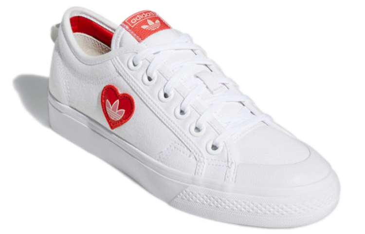 (W) adidas originals Nizza Trefoil 'White Red' 圖 3