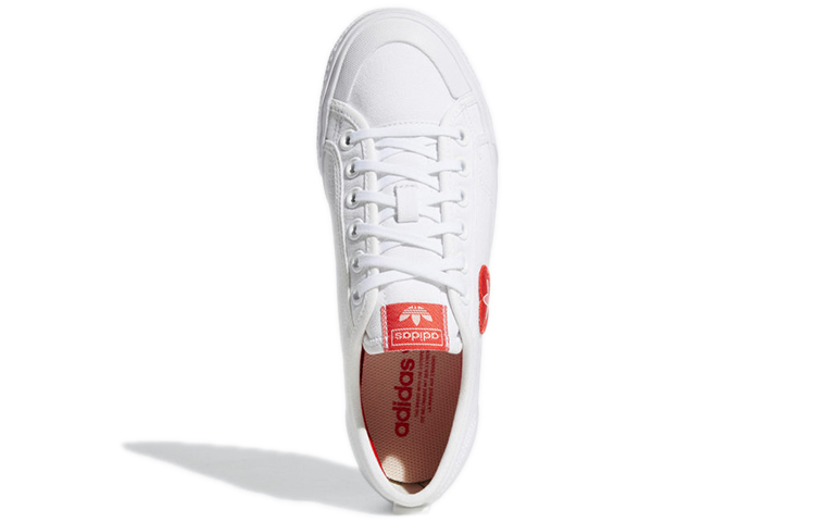 (W) adidas originals Nizza Trefoil 'White Red' 圖 5
