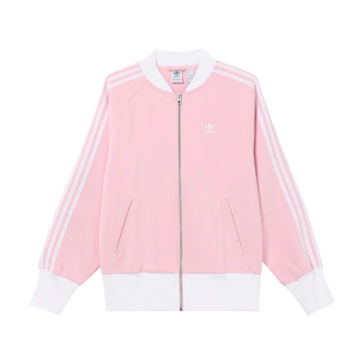 (Women) adidas Originals Outlayer Jacket Pink Three-Stripe Printed Track Jacket DY0878