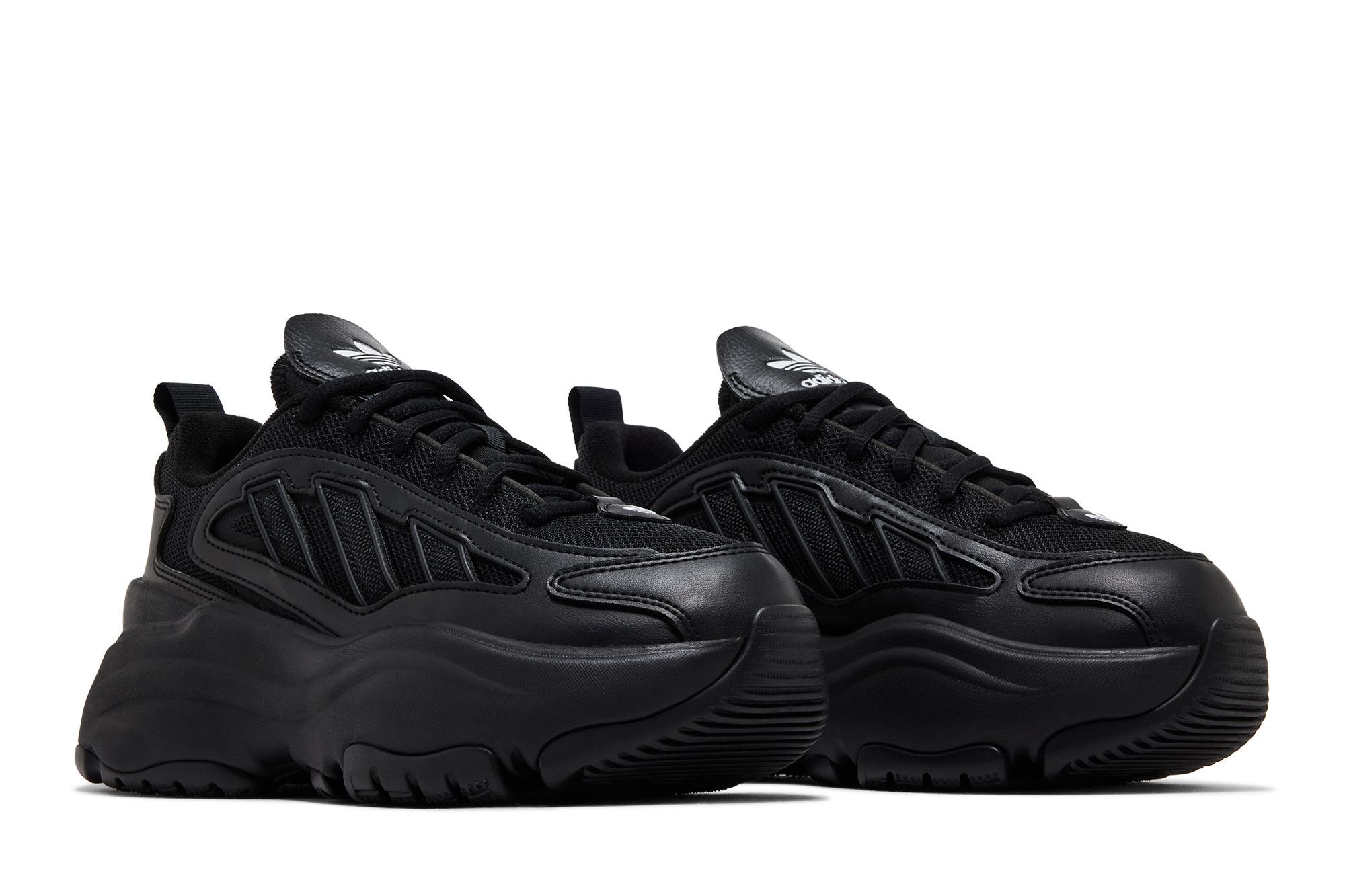 Cheap (W) adidas Originals OZGAIA 黑色平底舒適老爹鞋 JQ4110