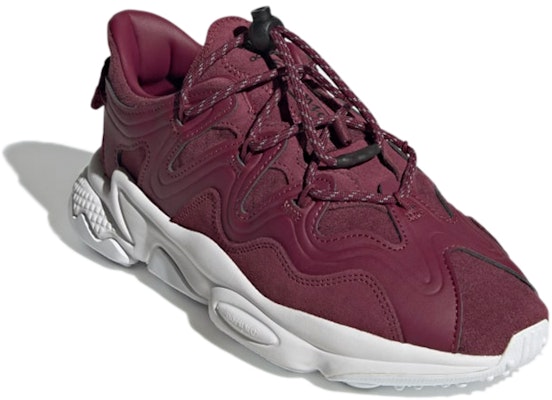 adidas originals Ozweego Plus 減震防滑 復古運動鞋 女款 暗紅色 Lookbook adidas originals Ozweego Plus 減震防滑 復古運動鞋 女款 暗紅色