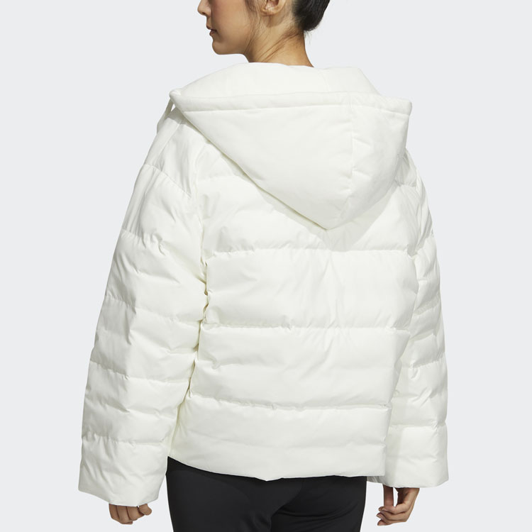 Purchase (W) アディダス オリジナルズ パッド入り フードジャケット 冬用アウター ホワイト GV4105