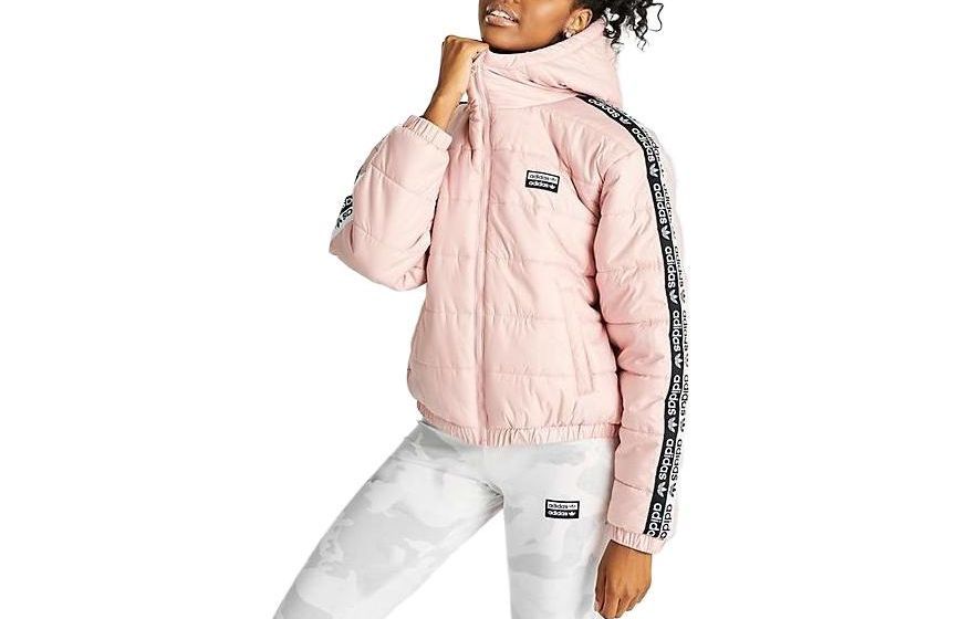 (Women) adidas Originals Pink Letter Printed Zip-Up Hoodie Jacket FJ6524 圖 2