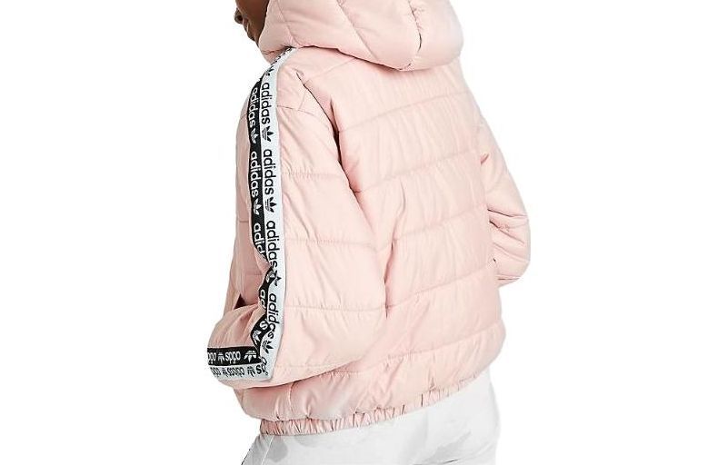 (Women) adidas Originals Pink Letter Printed Zip-Up Hoodie Jacket FJ6524 圖 3