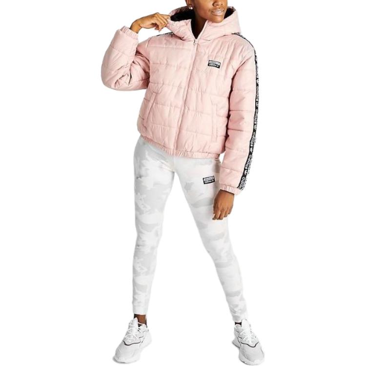 (Women) adidas Originals Pink Letter Printed Zip-Up Hoodie Jacket FJ6524 圖 4