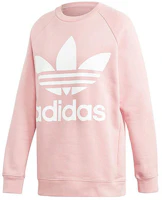 (Women) adidas Originals Pink Oversized Lettering Sweatshirt DH4432 (Women) adidas Originals Pink Oversized Lettering Sweatshirt DH4432