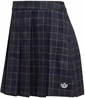 (Women) adidas Originals Plaid High-Waisted Pleated Skirt - Legend Ink IA8351 - International Code (Women) adidas Originals Plaid High-Waisted Pleated Skirt - Legend Ink IA8351 - International Code