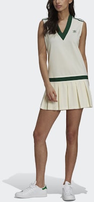 (W) Vestido Sin Mangas adidas Originals Tenis Plisado Cuello V Blanco Jade. H56442 Lookbook (W) Vestido Sin Mangas adidas Originals Tenis Plisado Cuello V Blanco Jade. H56442