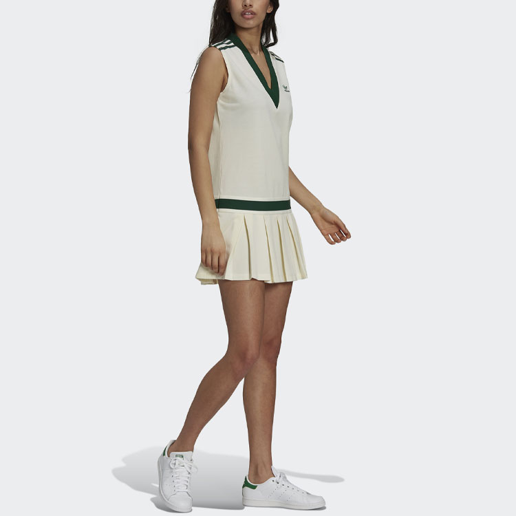 Purchase (W) Vestido Sin Mangas adidas Originals Tenis Plisado Cuello V Blanco Jade. H56442