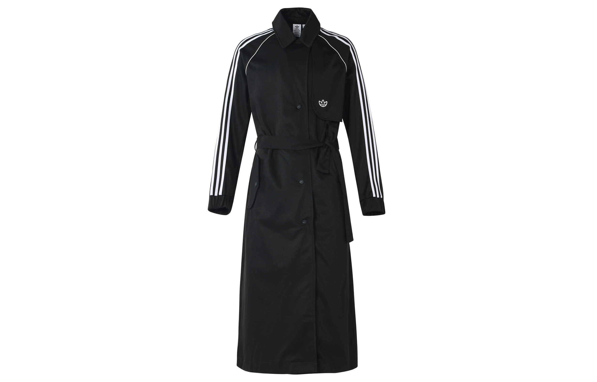 (Women) adidas Originals PRIMEBLUE Mid-Length Trench Coat Black GM5367