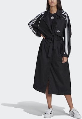 (W) 阿迪达斯 Originals PRIMEBLUE 中长款风衣 黑色 GM5367 Shop (W) 阿迪达斯 Originals PRIMEBLUE 中长款风衣 黑色 GM5367