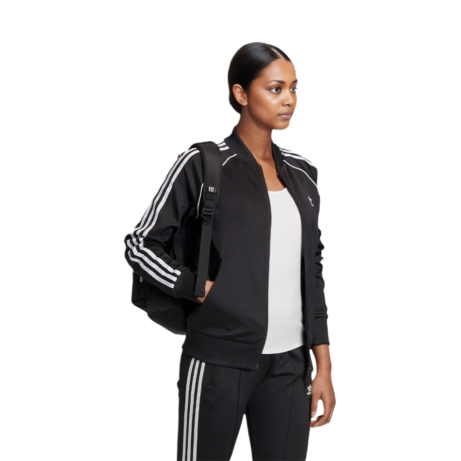 Shop (W) 아디다스 오리지널 프라임블루 SST 블랙 3-스트라이프 트랙 재킷 GD2374