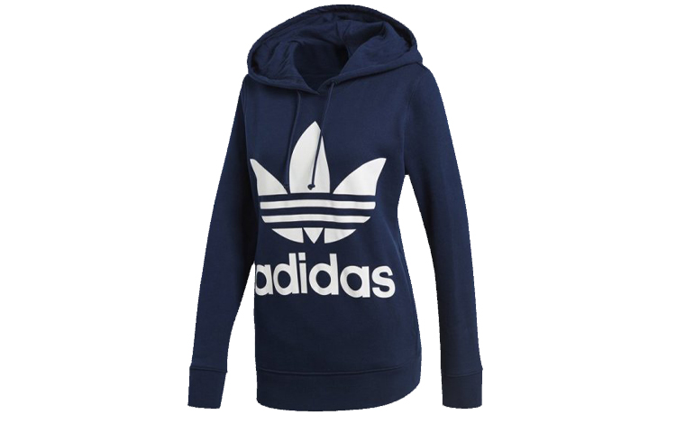 (Women) adidas Originals Pullover Sweatshirt Navy Blue Back-to-School Style CE2410