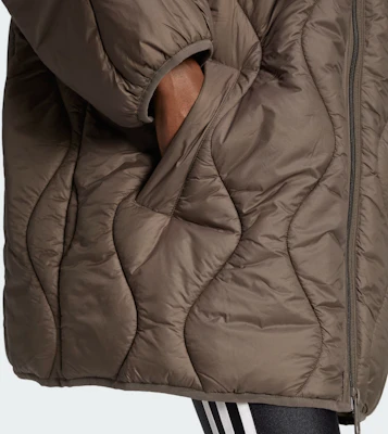 (W) adidas Originals 中長版菱格外套 陰影橄欖時尚風衣 IW5863 Details for (W) adidas Originals 中長版菱格外套 陰影橄欖時尚風衣 IW5863