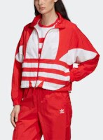 Shop (W) adidas 三葉草紅色復古LRG Logo立領運動外套 FM2585