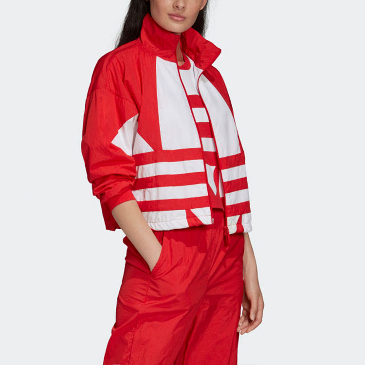 Purchase (W) 아디다스 오리지널 레드 레트로 LRG 로고 스탠드 칼라 트랙 재킷 FM2585