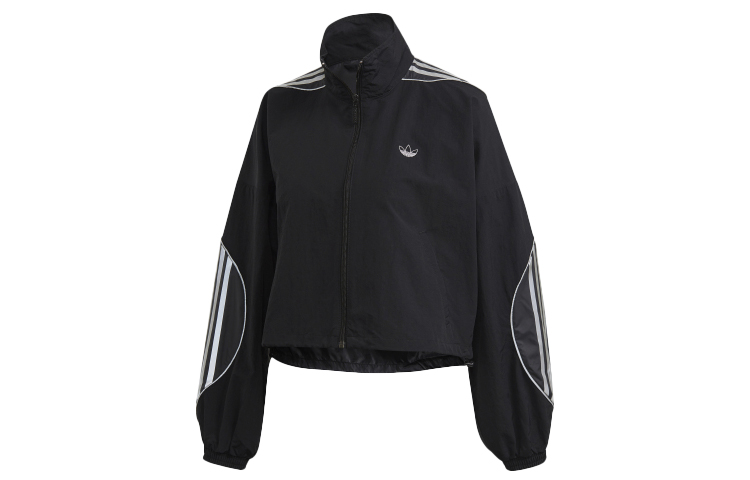 (Women) adidas Originals Reflective Striped Retro Track Jacket Black FM1966