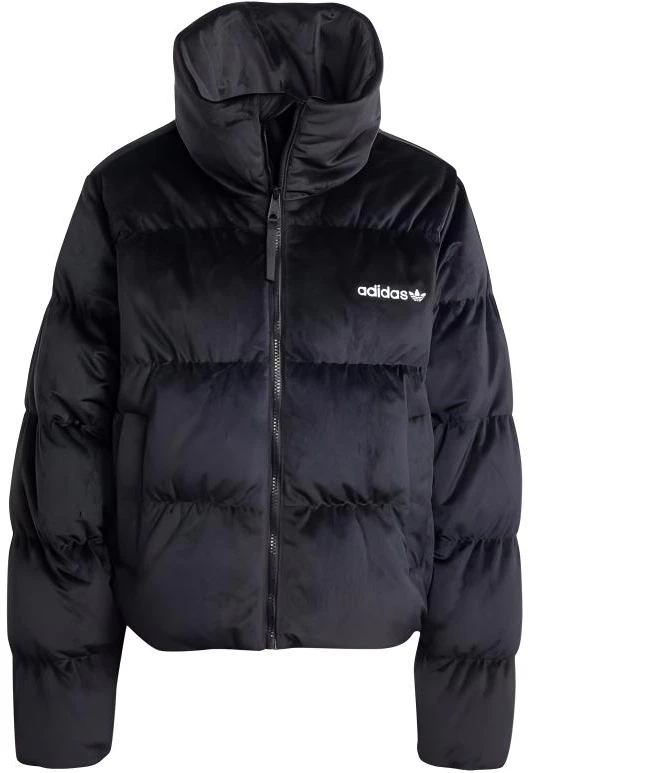 women-adidas-originals-regen-down-velvet-puffer-jacket-black-comfortable-zip-up-iw-8439