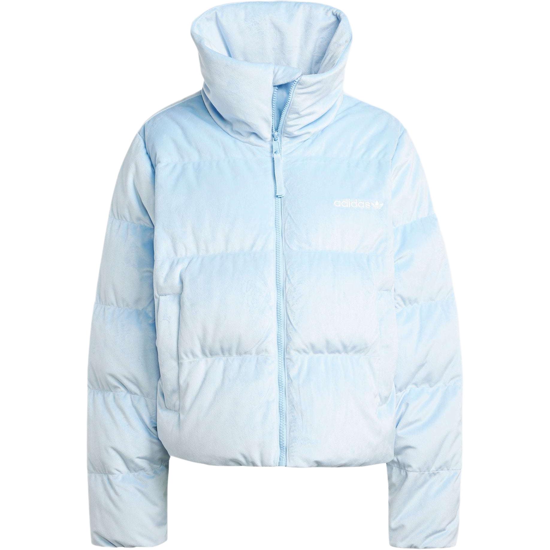 (Women) adidas Originals RegenDown Velvet Puffer Jacket  Pink Blue JH3600