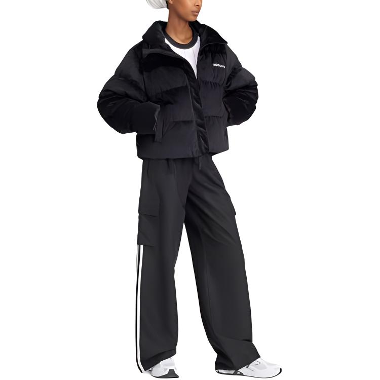 Shop (W) アディダスオリジナルズ リジェンダウンベルベットパファージャケット ブラック IW8439