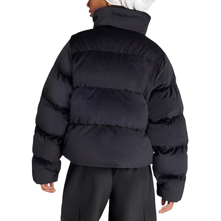 Purchase (W) アディダスオリジナルズ リジェンダウンベルベットパファージャケット ブラック IW8439