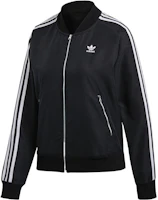 (Women) adidas Originals Retro American Striped Logo Track Jacket Black DP8584 (Women) adidas Originals Retro American Striped Logo Track Jacket Black DP8584